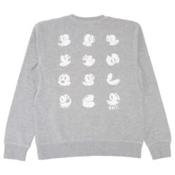 BAIT X Felix The Cat Men Expressions Crewneck Sweater (gray) -Our Apparel Shop bafelixespcrgr 4