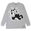 BAIT X Felix The Cat Men Sweatin Long Sleeve Tee (gray) -Our Apparel Shop bafelixsweatlgr 1