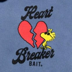 BAIT X Snoopy Men Heart Breaker Hoody (blue / Slate) -Our Apparel Shop bahrtbrkhdyblu 3