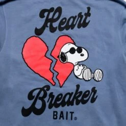 BAIT X Snoopy Men Heart Breaker Hoody (blue / Slate) -Our Apparel Shop bahrtbrkhdyblu 5