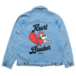 BAIT X Snoopy Mens Heartbreaker Denim Jacket (blue / Denim) -Our Apparel Shop bahrtjckdenim 5