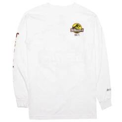 BAIT X Jurassic Park Men Damage Control Tee Long Sleeve (white)