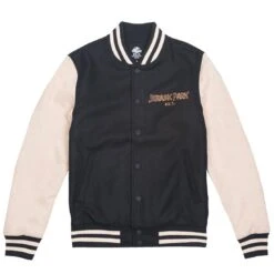 BAIT X Jurassic Park Men Classic Varsity Jacket (brown / Sand)