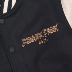 BAIT X Jurassic Park Men Classic Varsity Jacket (brown / Sand) -Our Apparel Shop bajpvarsitysnd 2