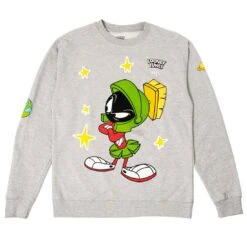 BAIT X Marvin The Martian Men Stars Crewneck Sweater (gray)