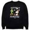 BAIT X Snoopy X Upcycle Men Nature Is Nurture Crewneck Sweater (black) -Our Apparel Shop banaturelandcbk