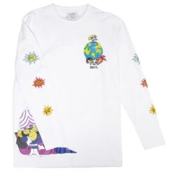 BAIT X Powerpuff Girls Men BAIT World Long Sleeve Tee (white) -Our Apparel Shop bappufflsteewht 2