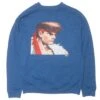 BAIT X Street Fighter Ryu Men Continue Crewneck Sweater (blue)