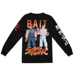 BAIT X Street Fighter Men Akuma Versus Ryu Stance Long Sleeve Tee (black) -Our Apparel Shop basfkumlsteebk 3