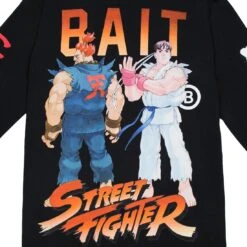 BAIT X Street Fighter Men Akuma Versus Ryu Stance Long Sleeve Tee (black) -Our Apparel Shop basfkumlsteebk 4