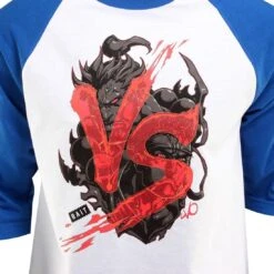 BAIT X Street Fighter Akuma VS Ryu Raglan Tee - Long Vo (white / Royal Blue / Black) - BAIT SDCC Exclusive -Our Apparel Shop basfrvsv1wrb thum4 45648