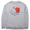 BAIT X Snoopy Men Life Ball Crewneck Sweater (gray / Heather) -Our Apparel Shop basnplifecrgr 1