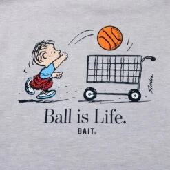 BAIT X Snoopy Men Life Ball Crewneck Sweater (gray / Heather) -Our Apparel Shop basnplifecrgr 6