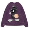 BAIT X Space Jam A New Legacy Men Marvin Legacy Crewneck Sweater (purple / Washed) -Our Apparel Shop basp2marvcrwpur 1
