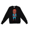 BAIT X Spiderman X Champion Men Spiderman Doodle Crewneck Sweater (black) -Our Apparel Shop baspiddoodcrbk