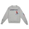 BAIT X Spiderman X Champion Men Spiderman Swing Crewneck Sweater (gray) -Our Apparel Shop baspidswingcrgr