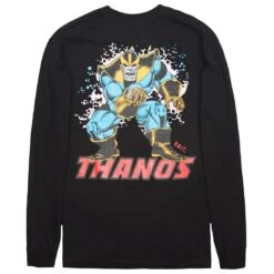 BAIT X Marvel Thanos Men Power Stance Glow In The Dark Long Sleeve Tee (black) -Our Apparel Shop bathanospslstbk 3
