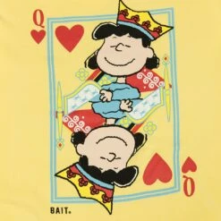 BAIT X Snoopy Women Queen Of Hearts Hoody (yellow) -Our Apparel Shop bawmnqueenhdyye 4