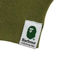 Barbour X Bape Men Crew Sweater (olive / Burnt Olive) -Our Apparel Shop bvmol0323ol39 4