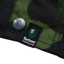 Barbour X Bape Men Camo Rain Wax Jacket (black) -Our Apparel Shop bvmwx1895bk11 5 1
