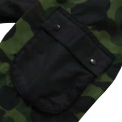 Barbour X Bape Men Camo Rain Wax Jacket (black) -Our Apparel Shop bvmwx1895bk11 6 1