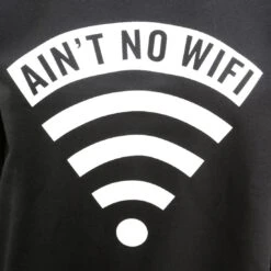 Dimepiece Women Aint No Wifi Crewneck Sweater (black) -Our Apparel Shop dpc14oc03blk thum4 287 3797 48885