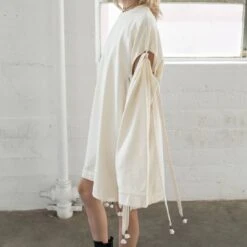 Puma X Fenty By Rihanna Women Staggered Hem Sweater Dress (white / Vanilla Ice) -Our Apparel Shop fenty web 2400