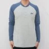 BAIT Men Core Henley Long Sleeve Tee (gray / Blue) -Our Apparel Shop henley 7332