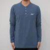 BAIT Men Core Henley Long Sleeve Tee (blue) -Our Apparel Shop henley 7336