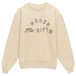 Honor The Gift Men Weathered Crewneck Sweater (white / Cream)