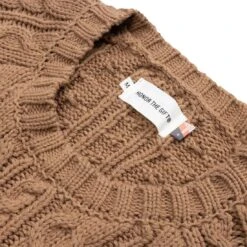 Honor The Gift Men Cable Knit Jumper Sweater (brown / Tan) -Our Apparel Shop hghtg220352tan 2