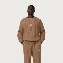 Honor The Gift Men Cable Knit Jumper Sweater (brown / Tan) -Our Apparel Shop hghtg220352tan 6