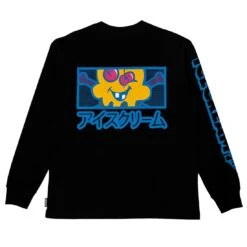 Ice Cream Men Cones N Bones Long Sleeve Knit Tee (black) -Our Apparel Shop ik4216305blk 3