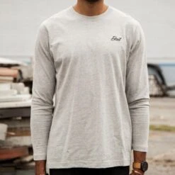 BAIT Men Core Long Sleeve Tee (gray)