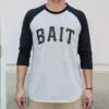 BAIT Men Core Raglan Tee (gray / Black) -Our Apparel Shop img 5080