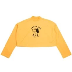 Lazy Oaf Women Underdog Long Sleeve Tee (yellow)