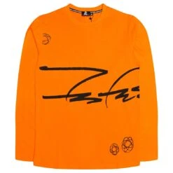 Futura Laboratories Men Siganture Long Sleeve Tee (orange)