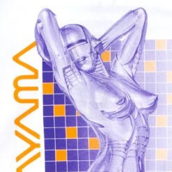 Medicom X SYNC X Hajime Sorayama Men Sexy Robot 02 Long Sleeve Tee (white / Blue) -Our Apparel Shop mo19schslt002wbl 3