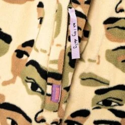 Puma X KidSuper Studios Men Fleece Half- Zip AOP Sweatshirt (khaki) -Our Apparel Shop pu530402 96 3