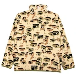 Puma X KidSuper Studios Men Fleece Half- Zip AOP Sweatshirt (khaki) -Our Apparel Shop pu530402 96 4