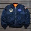 Alpha Industries Men NASA MA-1 Flight Jacket (blue / Replica) -Our Apparel Shop v07a0626 1