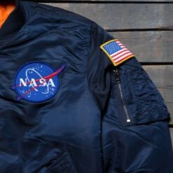Alpha Industries Men NASA MA-1 Flight Jacket (blue / Replica) -Our Apparel Shop v07a0628 1