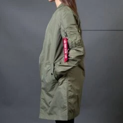 Alpha Industries Women L2B Long Flight Jacket (green / Sage) -Our Apparel Shop v07a1179 2