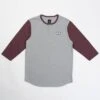 Vans Men Cajon Baseball Tee (gray / Burgundy) -Our Apparel Shop v07a3589 1