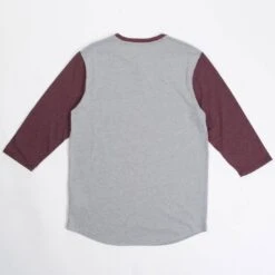 Vans Men Cajon Baseball Tee (gray / Burgundy) -Our Apparel Shop v07a3592 1