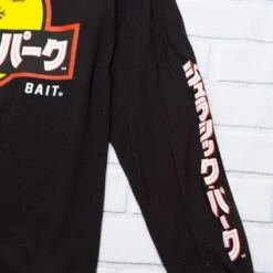 BAIT X Jurassic Park Men Damage Control Long Sleeve Tee (black) -Our Apparel Shop v07a6698