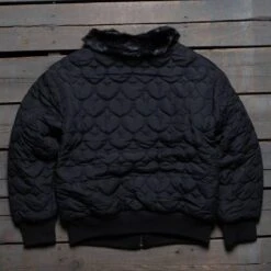 Lazy Oaf Women Black Heart Bomber Jacket (black) -Our Apparel Shop v07a8109