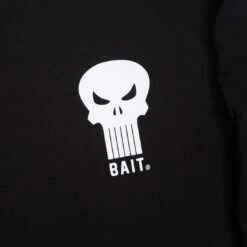 BAIT X Marvel Punisher Men Skull Long Sleeve Tee (black) -Our Apparel Shop v07a9369 edit