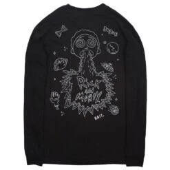 BAIT X Rick And Morty Men Barf Long Sleeve Tee (black) -Our Apparel Shop v07a9645 edit
